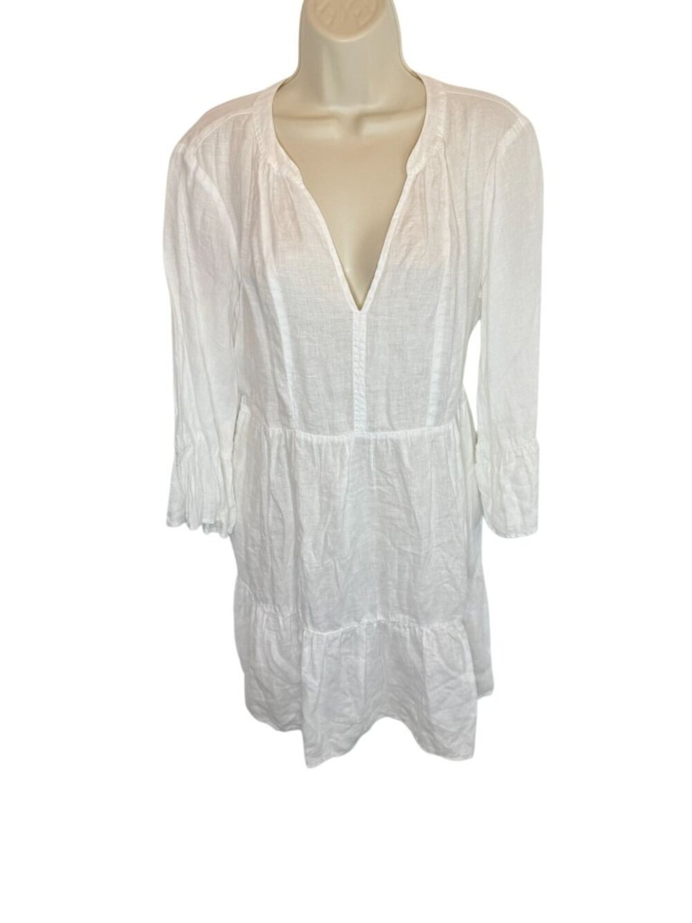 Velvet by Graham Spencer white linen mini dress - Size S
